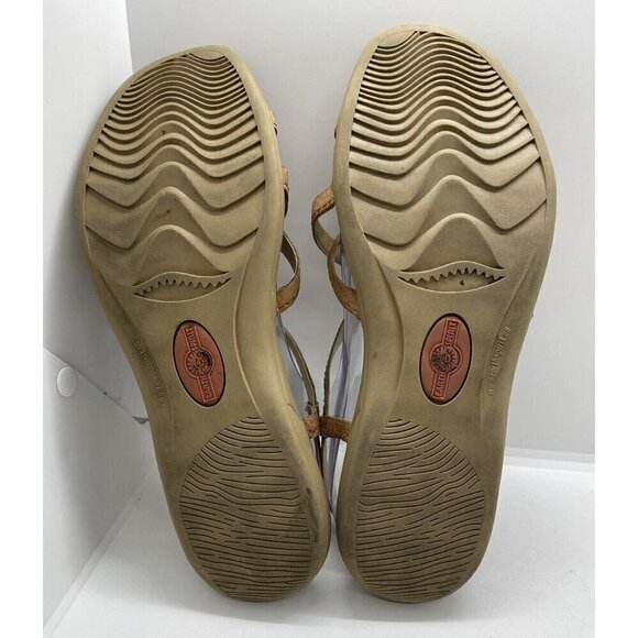 EARTH SPIRIT Gelron 2000 Magnolia Brown Leather Strappy Sandals Women's Sz 9.5 - Picture 7 of 9